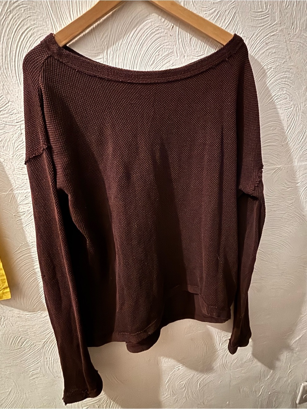 Designed by Q/S - Off-Shoulder lightweight Sweater in Burgundy, LARGE